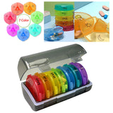 Maxbell Pill Cases with 7 Individual Pill Boxes 21 Grids Sealing Black