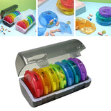 Maxbell Pill Cases with 7 Individual Pill Boxes 21 Grids Sealing Black