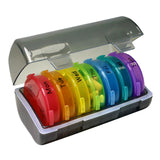 Maxbell Pill Cases with 7 Individual Pill Boxes 21 Grids Sealing Black