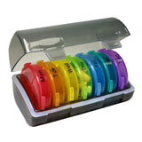 Maxbell Pill Cases with 7 Individual Pill Boxes 21 Grids Sealing Black