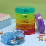 Maxbell Pill Cases with 7 Individual Pill Boxes 21 Grids Sealing Black