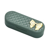 Maxbell 4 Grids Portable Pill Organizers Daily Work Traveling Pill Cases Holder Heavy green