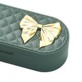 Maxbell 4 Grids Portable Pill Organizers Daily Work Traveling Pill Cases Holder Heavy green