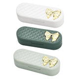 Maxbell 4 Grids Portable Pill Organizers Daily Work Traveling Pill Cases Holder Heavy green