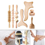 Maxbell Manual Wood Massage Tools Muscle Roller Tool Anti Cellulite B