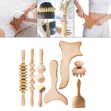 Maxbell Manual Wood Massage Tools Muscle Roller Tool Anti Cellulite B