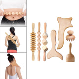 Maxbell Manual Wood Massage Tools Muscle Roller Tool Anti Cellulite B