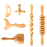 Maxbell Manual Wood Massage Tools Muscle Roller Tool Anti Cellulite C