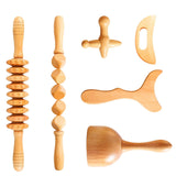 Maxbell Manual Wood Massage Tools Muscle Roller Tool Anti Cellulite C