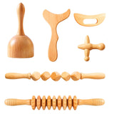 Maxbell Manual Wood Massage Tools Muscle Roller Tool Anti Cellulite C