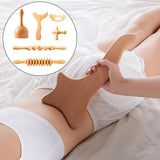 Maxbell Manual Wood Massage Tools Muscle Roller Tool Anti Cellulite C