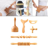 Maxbell Manual Wood Massage Tools Muscle Roller Tool Anti Cellulite C
