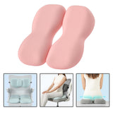 Maxbell Back Seat Support Cushion Pillow Hip Waist Soft for Chairs Office Stools Pink