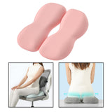 Maxbell Back Seat Support Cushion Pillow Hip Waist Soft for Chairs Office Stools Pink