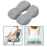 Maxbell Back Seat Support Cushion Pillow Hip Waist Soft for Chairs Office Stools Grey