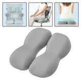 Maxbell Back Seat Support Cushion Pillow Hip Waist Soft for Chairs Office Stools Grey