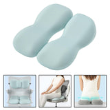 Maxbell Back Seat Support Cushion Pillow Hip Waist Soft for Chairs Office Stools Blue