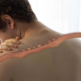 Maxbell Wood Massage Stick 10 Beads Rolling Pin Massager for Body Leg Shoulder Waist