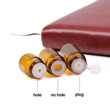 Maxbell Empty Essential Oil Bottles Amber Leakproof for Cosmetic Liquid No Hole 3ml