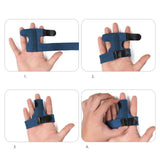 Maxbell Professional Adjustable Trigger Finger Splint for Left and Right Hand Blue