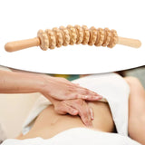 Maxbell Manual Wooden Massage Roller Abdomen Massager Stick