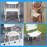 Maxbell Shower Chair Accessories Non Slip for Shower Stool Bathroom Chair Bath Chair Backrest