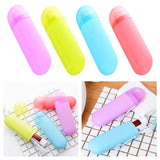 Maxbell Travel Toothbrush Case Durable Dustproof Transparent Cover for Toothpaste purple