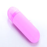 Maxbell Travel Toothbrush Case Durable Dustproof Transparent Cover for Toothpaste purple