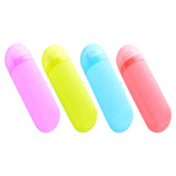 Maxbell Travel Toothbrush Case Durable Dustproof Transparent Cover for Toothpaste purple