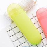 Maxbell Travel Toothbrush Case Durable Dustproof Transparent Cover for Toothpaste green