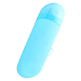 Maxbell Travel Toothbrush Case Durable Dustproof Transparent Cover for Toothpaste blue