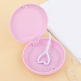Maxbell Portable Retainer Case Oral Organizer Durable Dentures Storage Boxes pink