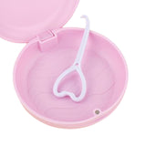 Maxbell Portable Retainer Case Oral Organizer Durable Dentures Storage Boxes pink