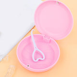 Maxbell Portable Retainer Case Oral Organizer Durable Dentures Storage Boxes pink