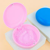 Maxbell Portable Retainer Case Oral Organizer Durable Dentures Storage Boxes pink