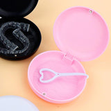 Maxbell Portable Retainer Case Oral Organizer Durable Dentures Storage Boxes pink