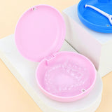Maxbell Portable Retainer Case Oral Organizer Durable Dentures Storage Boxes pink