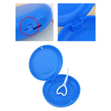 Maxbell Portable Retainer Case Oral Organizer Durable Dentures Storage Boxes blue