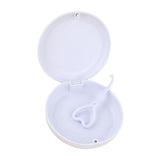 Maxbell Portable Retainer Case Oral Organizer Durable Dentures Storage Boxes white