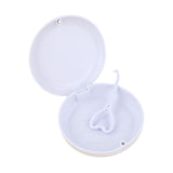 Maxbell Portable Retainer Case Oral Organizer Durable Dentures Storage Boxes white