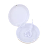 Maxbell Portable Retainer Case Oral Organizer Durable Dentures Storage Boxes white