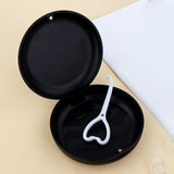 Maxbell Portable Retainer Case Oral Organizer Durable Dentures Storage Boxes black