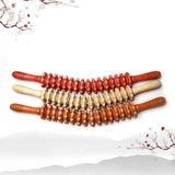 Maxbell Manual Wooden Massage Roller Massage Stick Roller Massager Gua Sha for Home