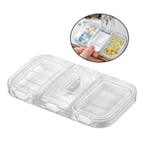 Maxbell Pill Organizer with Pill Cutter Compartment Pill Divider for Vitamin White