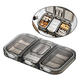 Maxbell Pill Organizer with Pill Cutter Compartment Pill Divider for Vitamin Gray