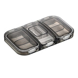 Maxbell Pill Organizer with Pill Cutter Compartment Pill Divider for Vitamin Gray