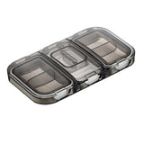 Maxbell Pill Organizer with Pill Cutter Compartment Pill Divider for Vitamin Gray