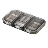 Maxbell Pill Organizer with Pill Cutter Compartment Pill Divider for Vitamin Gray