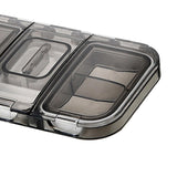 Maxbell Pill Organizer with Pill Cutter Compartment Pill Divider for Vitamin Gray