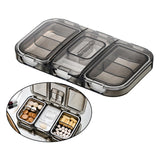 Maxbell Pill Organizer with Pill Cutter Compartment Pill Divider for Vitamin Gray